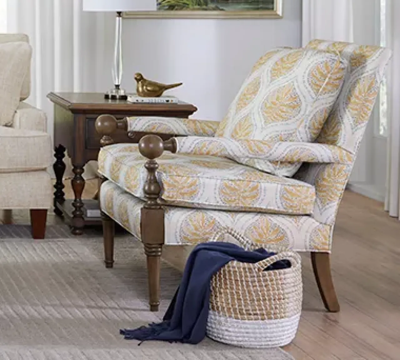 Havertys Elise Wooden Accent Chair Best