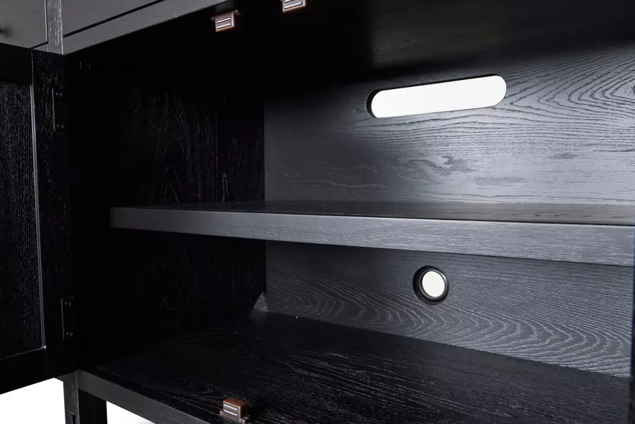 Havertys Everett Entertainment Center Black Clearance