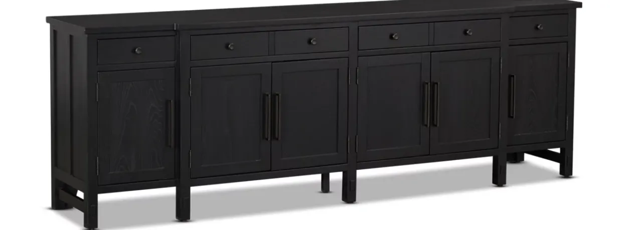 Havertys Everett Media Console Black Discount