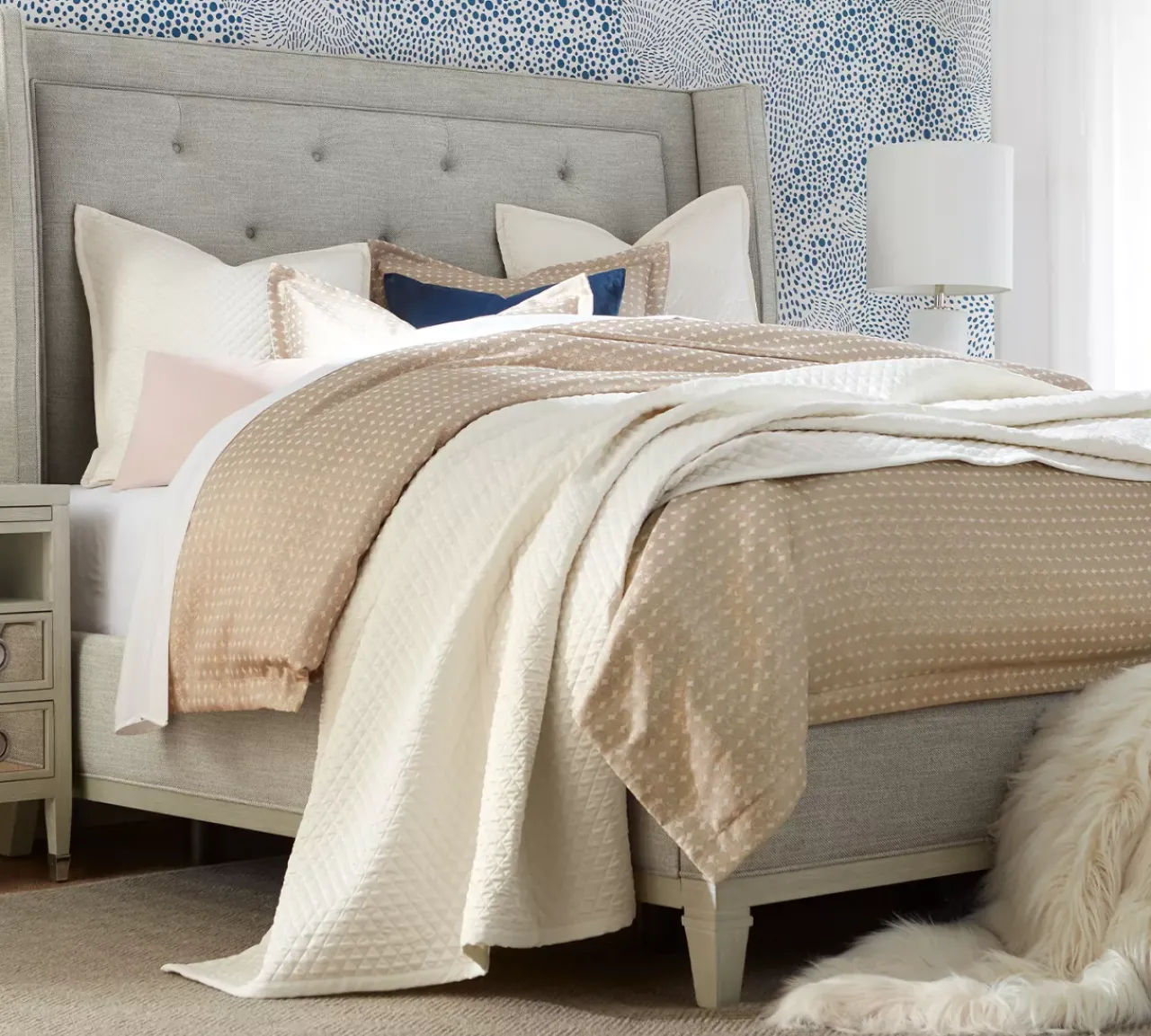 Havertys Flax Coverlet Ensemble Coverlet Ensemble New