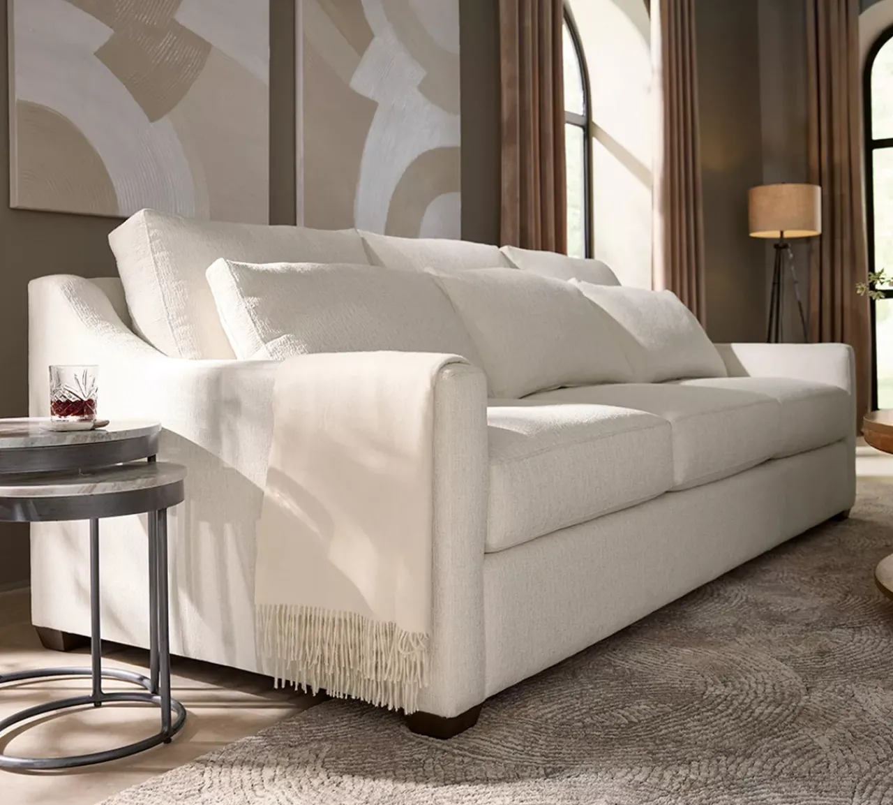 Havertys Ford 93 Inch 3 Seat Sofa New