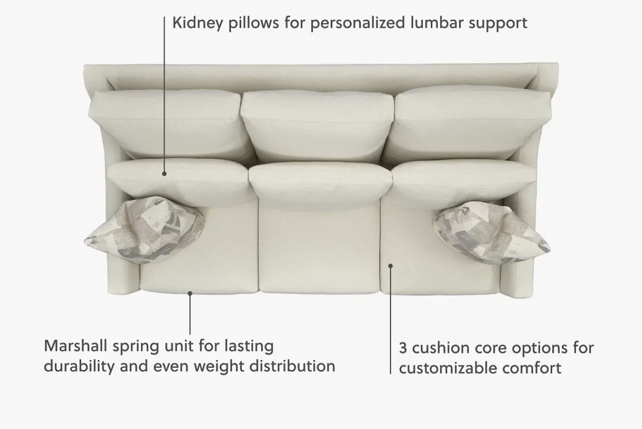 Havertys Ford 93 Inch 3 Seat Sofa New