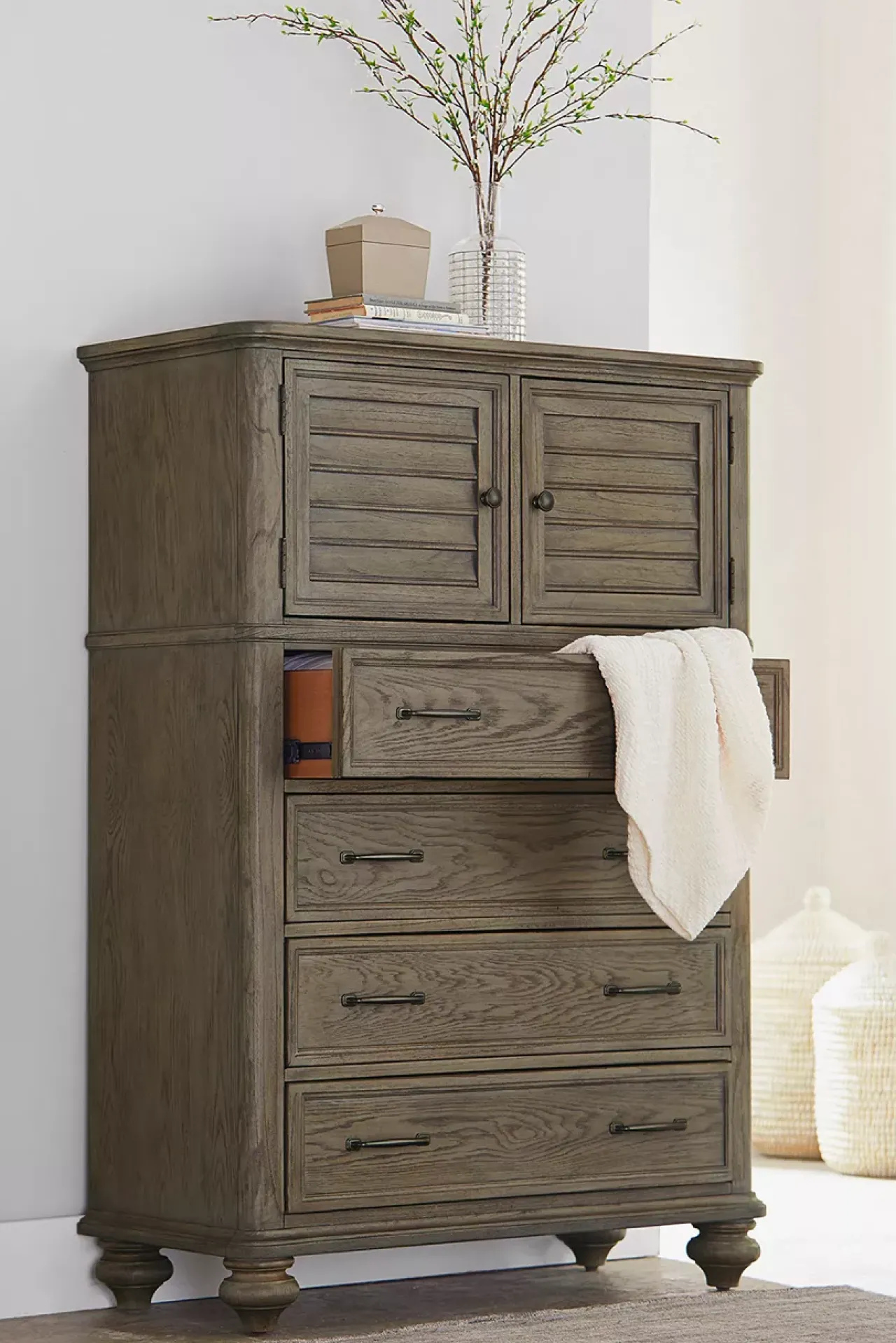 Havertys Forest Park Chest Gray