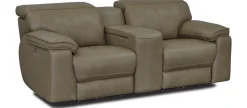 Havertys Genesis Power Sofa with Console Outlet