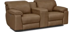 Havertys Genesis Power Sofa with Console Outlet
