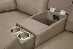 Havertys Genesis Power Sofa with Console Outlet