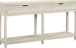 Havertys Ginny Drawer Sofa Table White Washed Discount