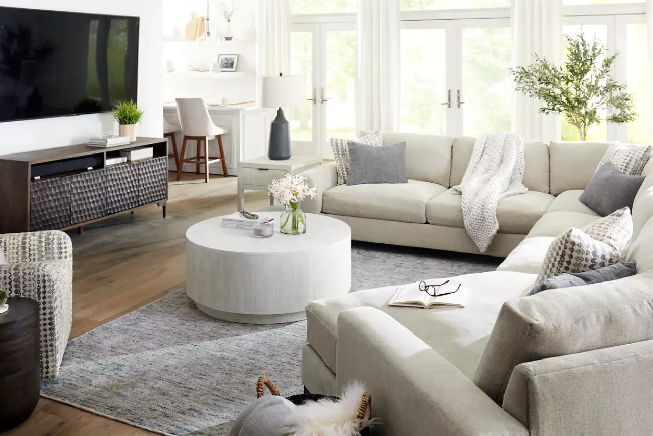 Havertys Ginny End Table White Washed Clearance