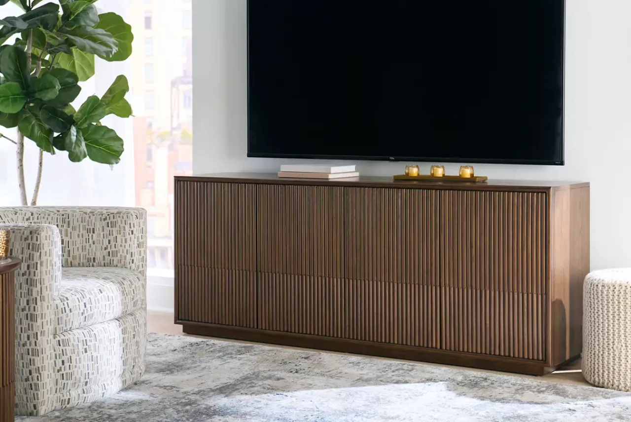 Havertys Graham Entertainment Console Brown New