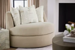 Havertys Harmony Swivel Chair Bella Toast New
