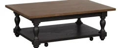Havertys Harrington Coffee Table Dusty Taupe and Black Clearance