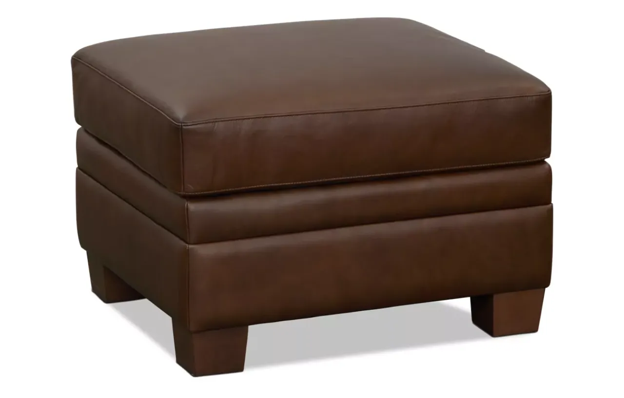 Havertys Hattie Ottoman Berrington Chocolate New