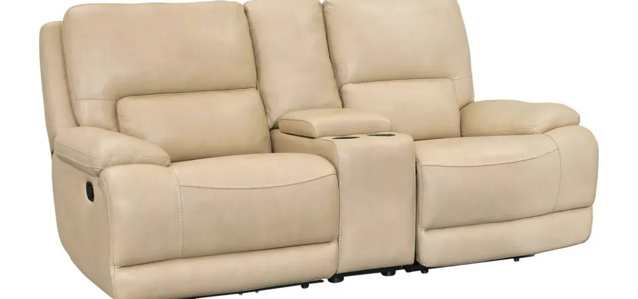 Havertys Haven Manual Reclining Loveseat with Console Online