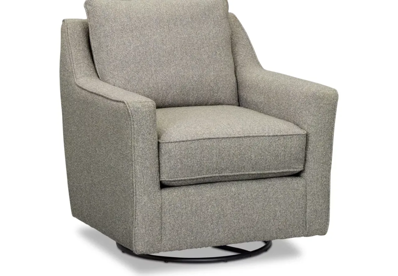 Havertys Keaton Swivel Glider Curly Q Sky Best
