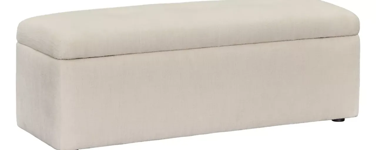 Havertys Kelly Storage Bench Chandler Parchment Clearance
