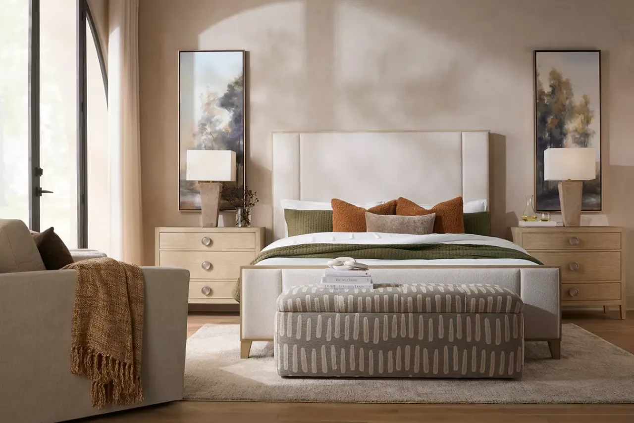 Havertys Kelly Storage Bench Chandler Parchment Clearance