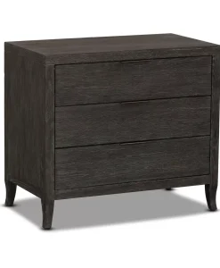 Havertys Keswick Three Drawer Nightstand Charcoal Discount