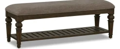 Havertys Laurel Canyon Bench Saddle Brown Best