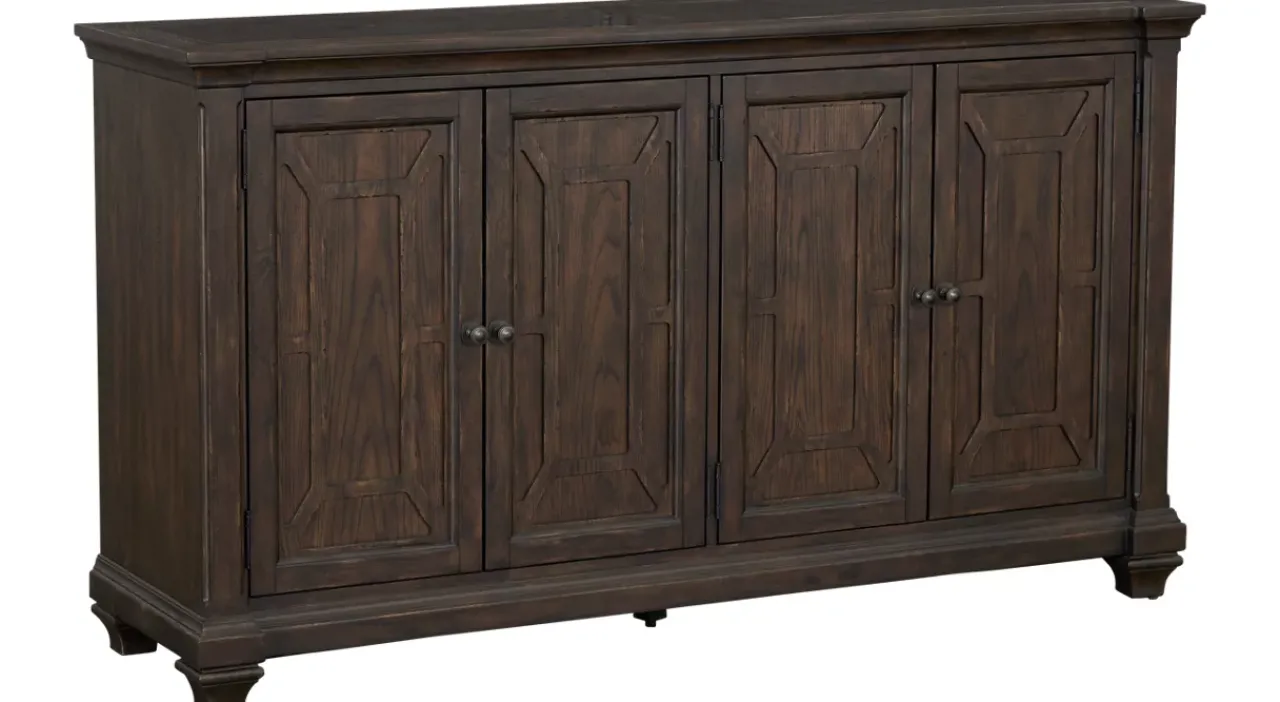 Havertys Laurel Canyon Buffet Saddle Brown New