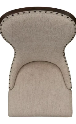 Havertys Laurel Canyon Upholstered Dining Chair Saddle Brown New