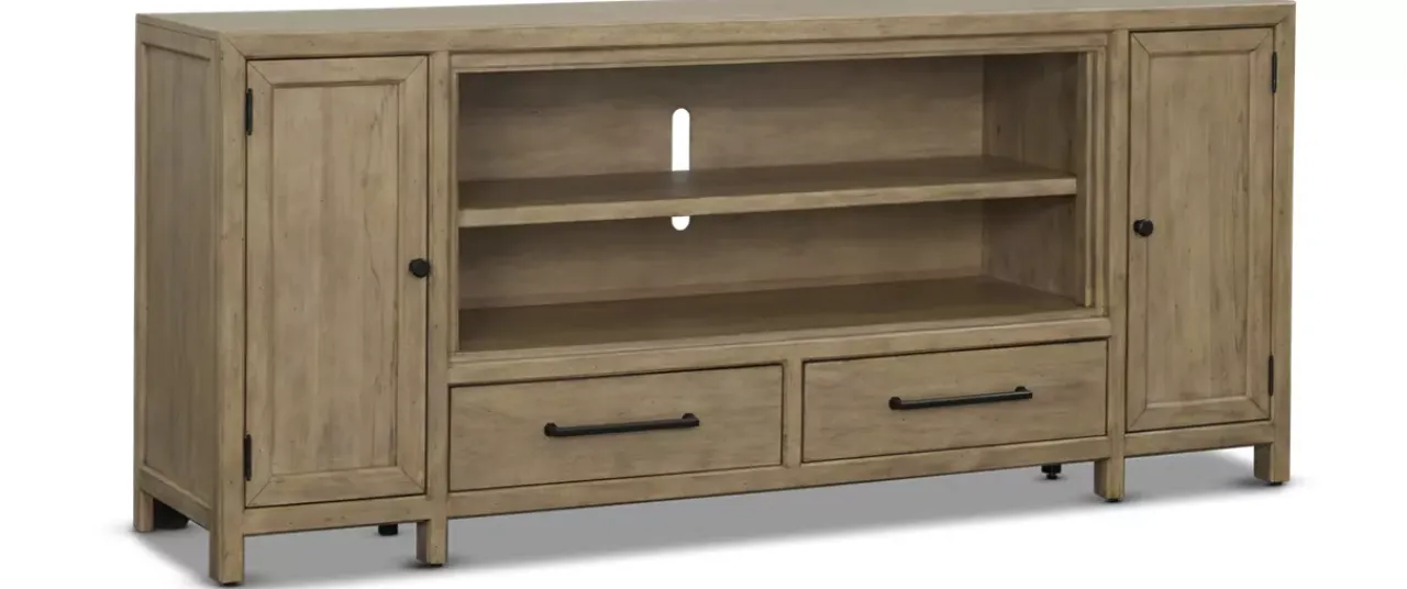 Havertys Lawrence Media Console Buff Outlet