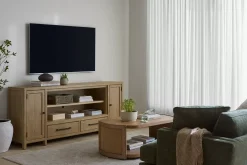 Havertys Lawrence Media Console Buff Outlet