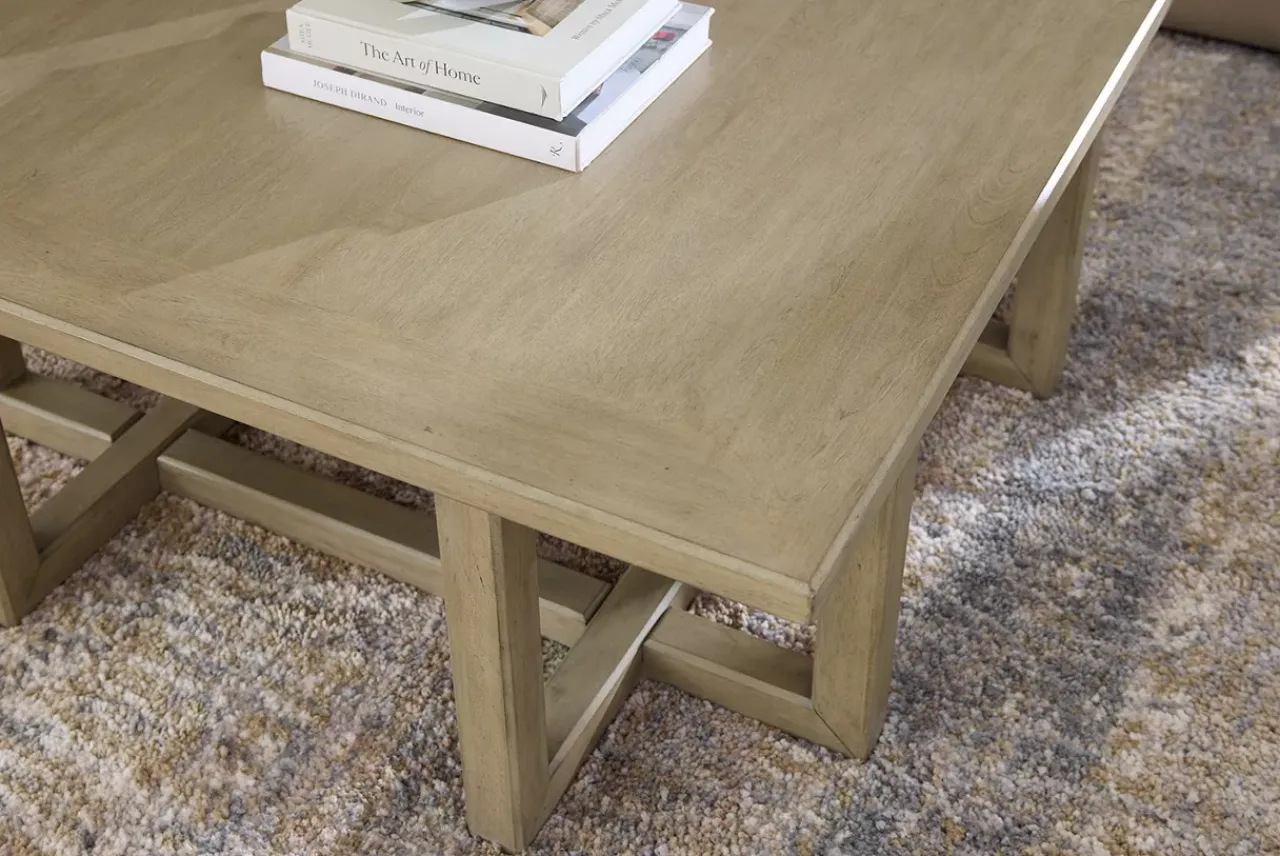 Havertys Lawrence Square Coffee Table Buff