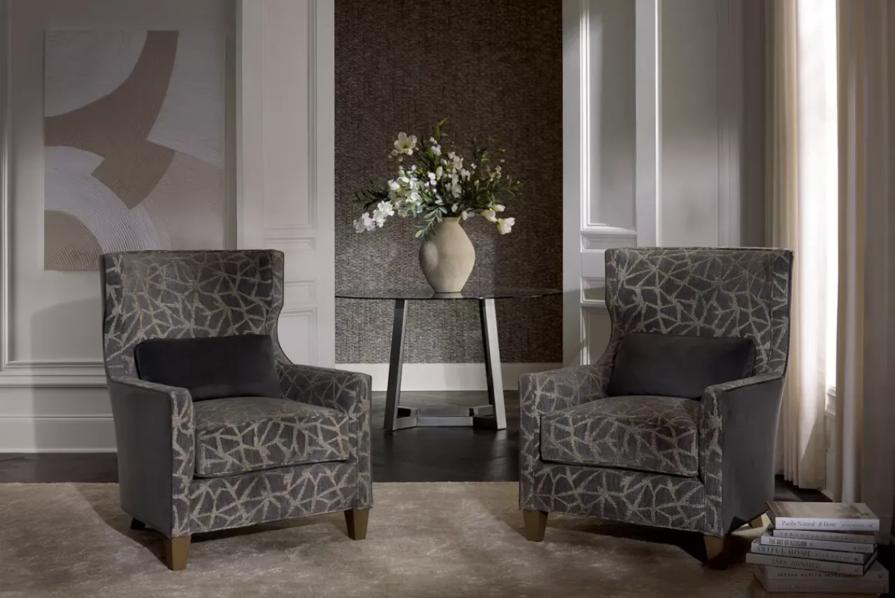 Havertys Lillian Wingback Accent Chair Hot