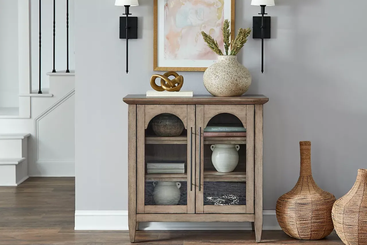 Havertys Livingston 2 Door Accent Cabinet Outlet