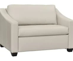Havertys Luna Leather Sleeper Hot