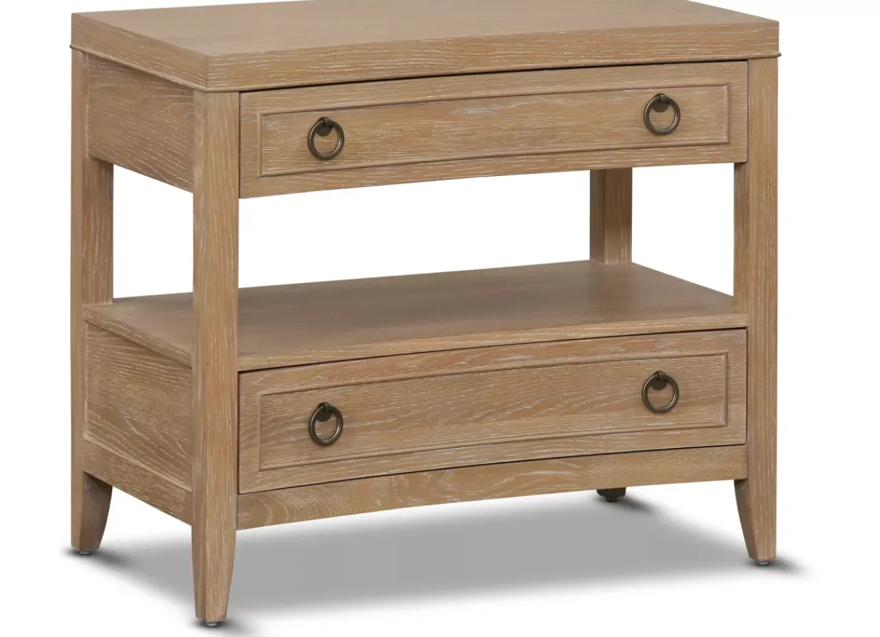 Havertys Lynwood Open Nightstand Light Oak Outlet