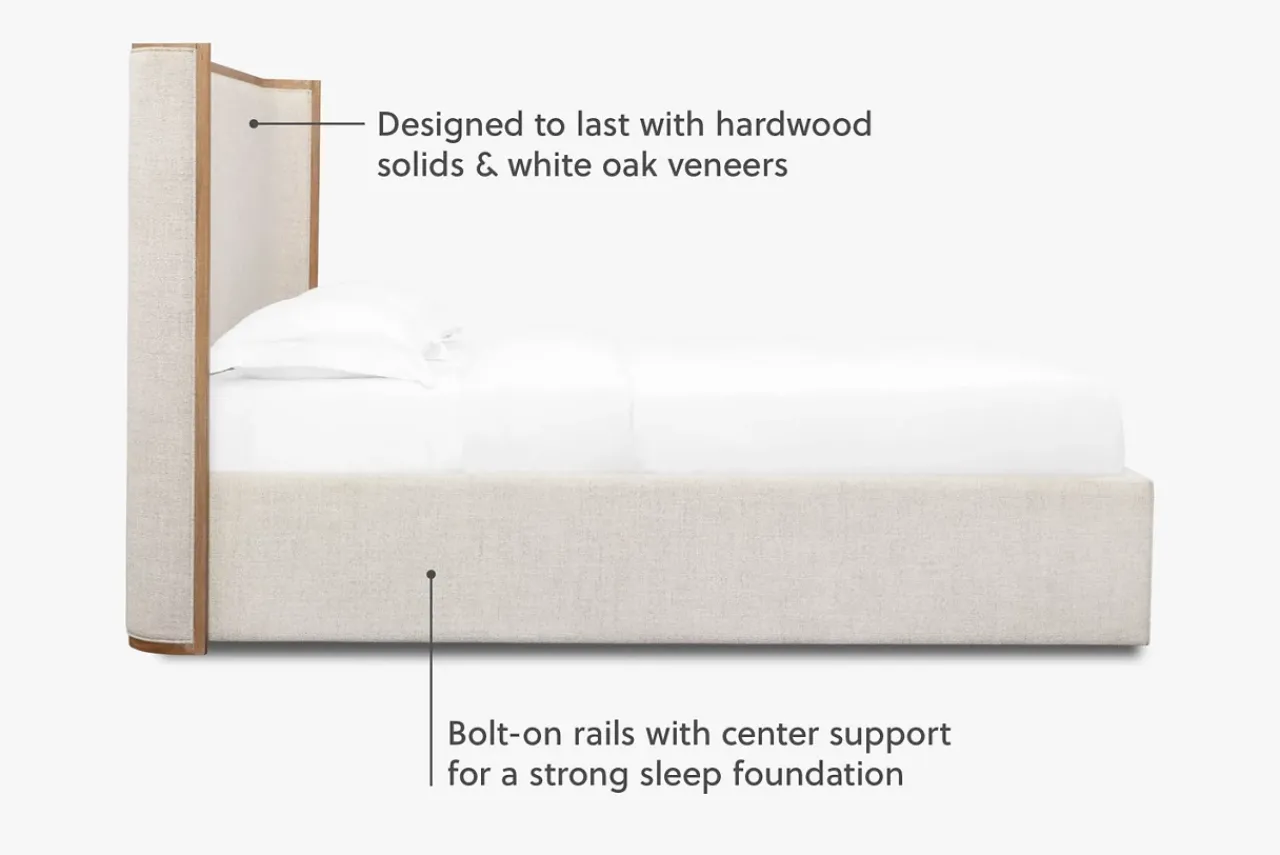 Havertys Lynwood Upholstered Bed New