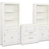 Havertys Mabry Bookcase Wall with Lift Top File Cabinet Best