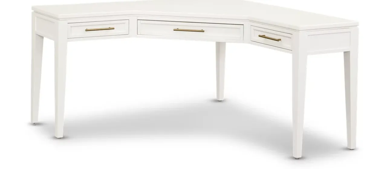 Havertys Mabry L-Shaped Desk New