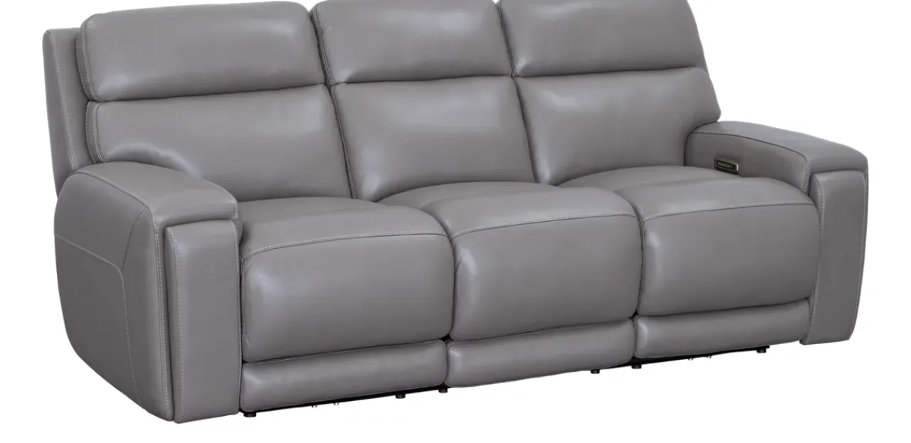 Havertys Maddox Power Sofa Caesar Grey