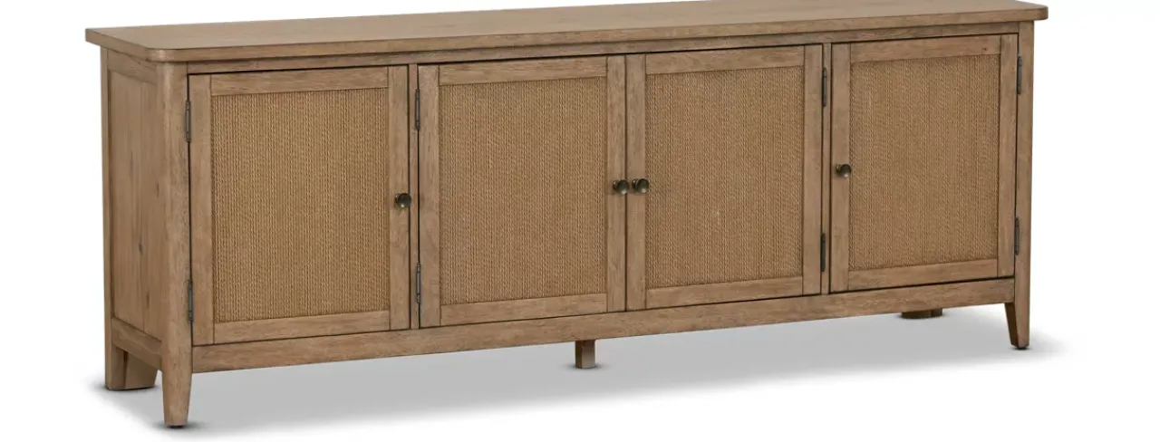 Havertys Malta Entertainment Console Brown Discount