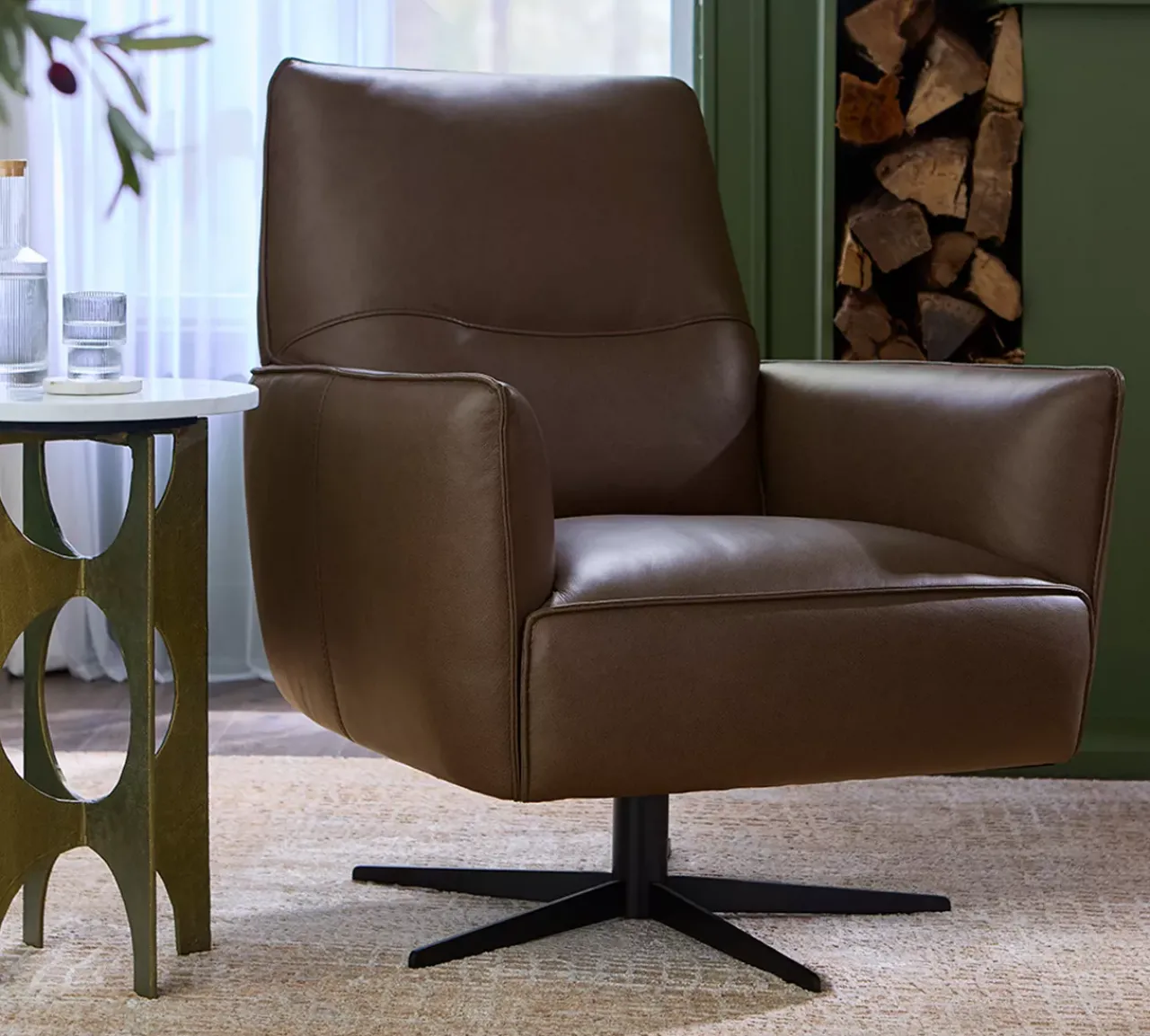 Havertys Marcus Swivel Chair Rangers Dove Grey Online