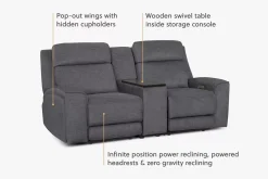 Havertys Micah Power Loveseat with Console Online