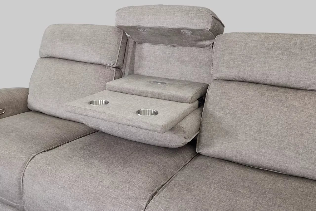 Havertys Micah Power Sofa with Drop Table