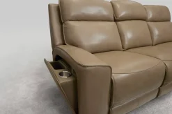 Havertys Micah Power Sofa with Drop Table Springfield Sand Best