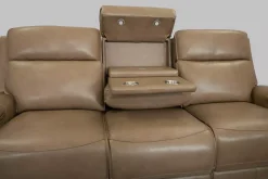 Havertys Micah Power Sofa with Drop Table Springfield Sand Best