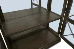 Havertys Miller Park Display Cabinet Antique Brown Clearance
