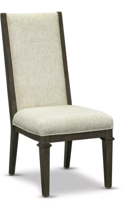 Havertys Miller Park Upholstered Side Chair Antique Brown