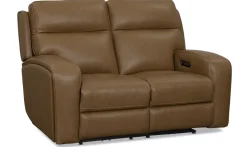Havertys Milton Power Loveseat Saddle New