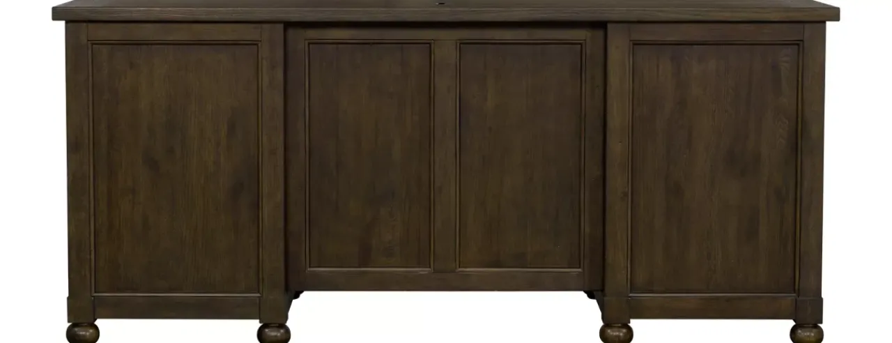 Havertys Montgomery Executive Desk Dark Brown Clearance