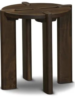 Havertys Morris Accent Table Dark Umber Clearance