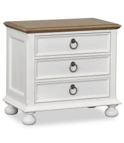 Havertys Nantucket Drawer Nightstand Brown and White Clearance