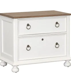 Havertys Nantucket File Cabinet Brown and White Online