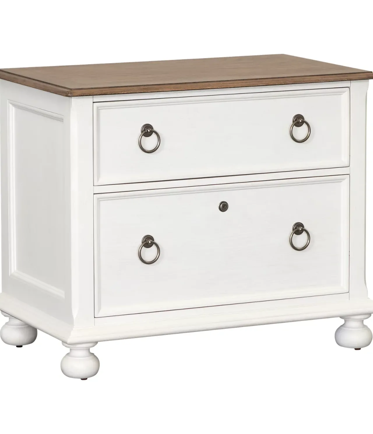 Havertys Nantucket File Cabinet Brown and White Online