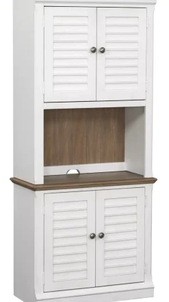 Havertys Nantucket Storage Cabinet Brown and White Best